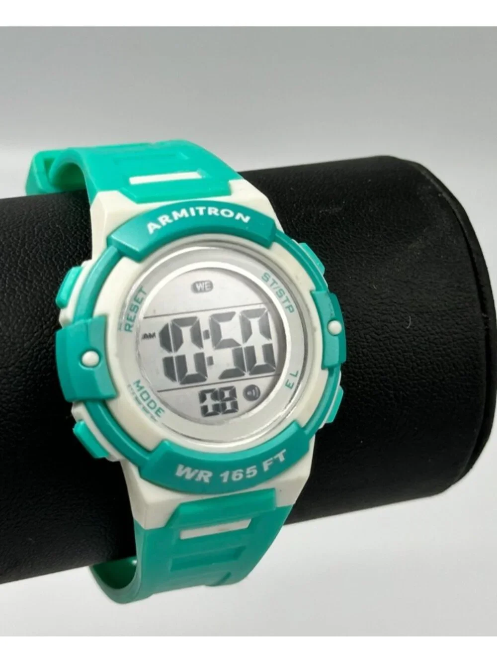 3/$30 Armitron Digital Watch Women Green White Round 36MM New Battery 9